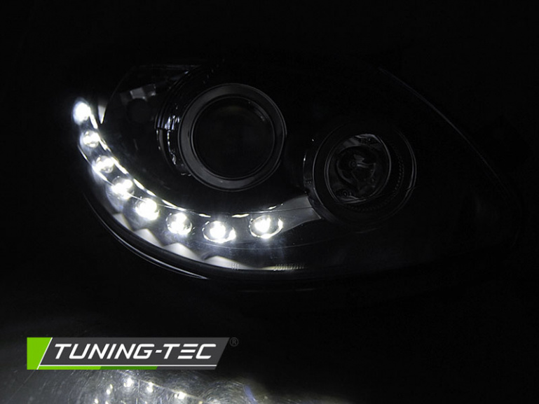 LED Tagfahrlicht Design Scheinwerfer für Renault Twingo 07-11 schwarz